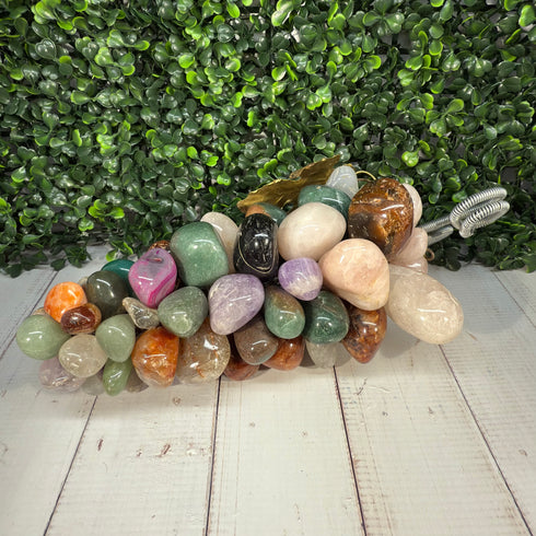 Gemstone Grape Bunch - Quartz, Agates, Amethyst - Made in Brazil